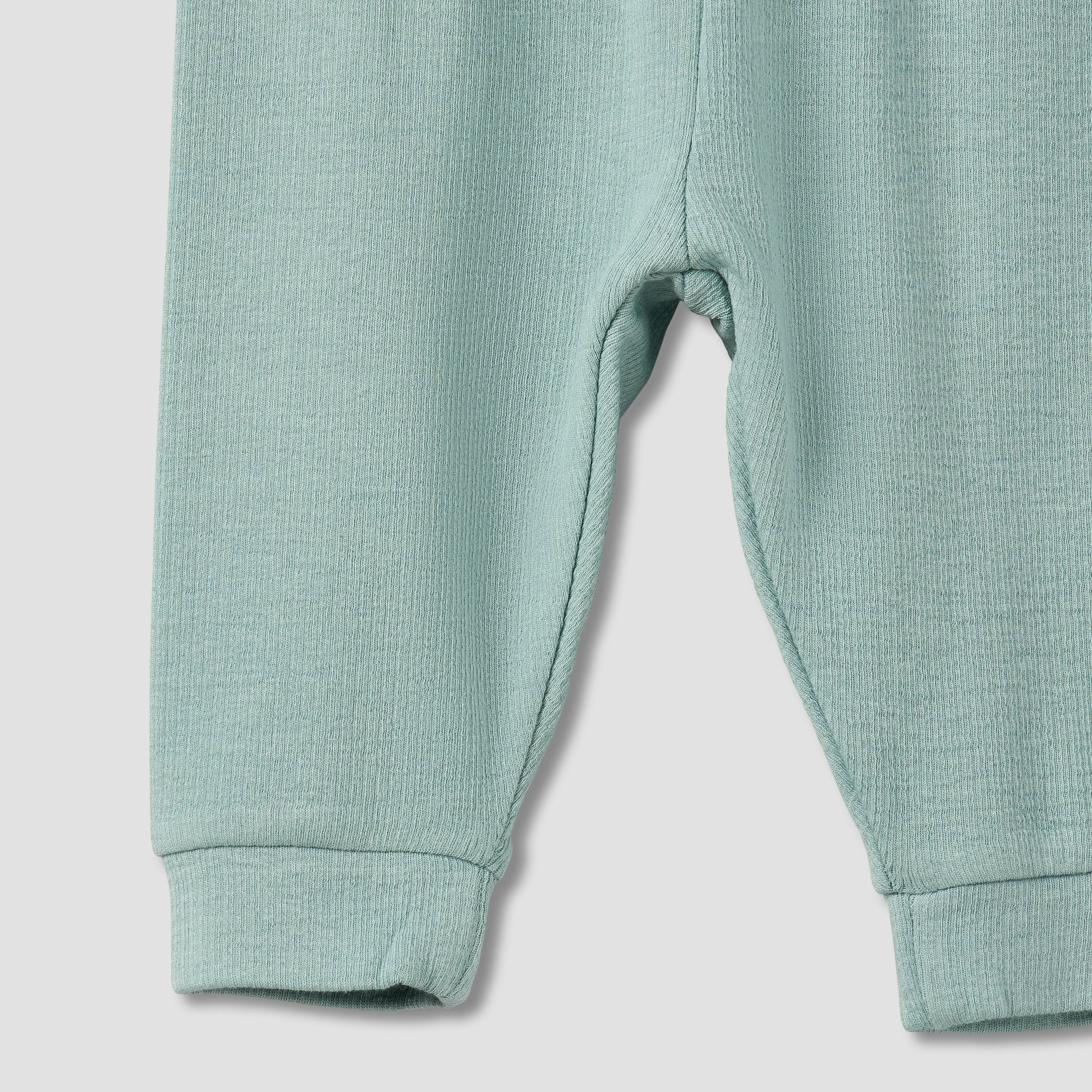 Giggles Collared Long Sleeves Pyjama Set with Ribbed Texture