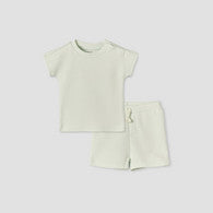 Juniors Crew Neck Short Sleeves T-shirt and Shorts Set with Elasticated Drawstring Closure-undefined-image-1