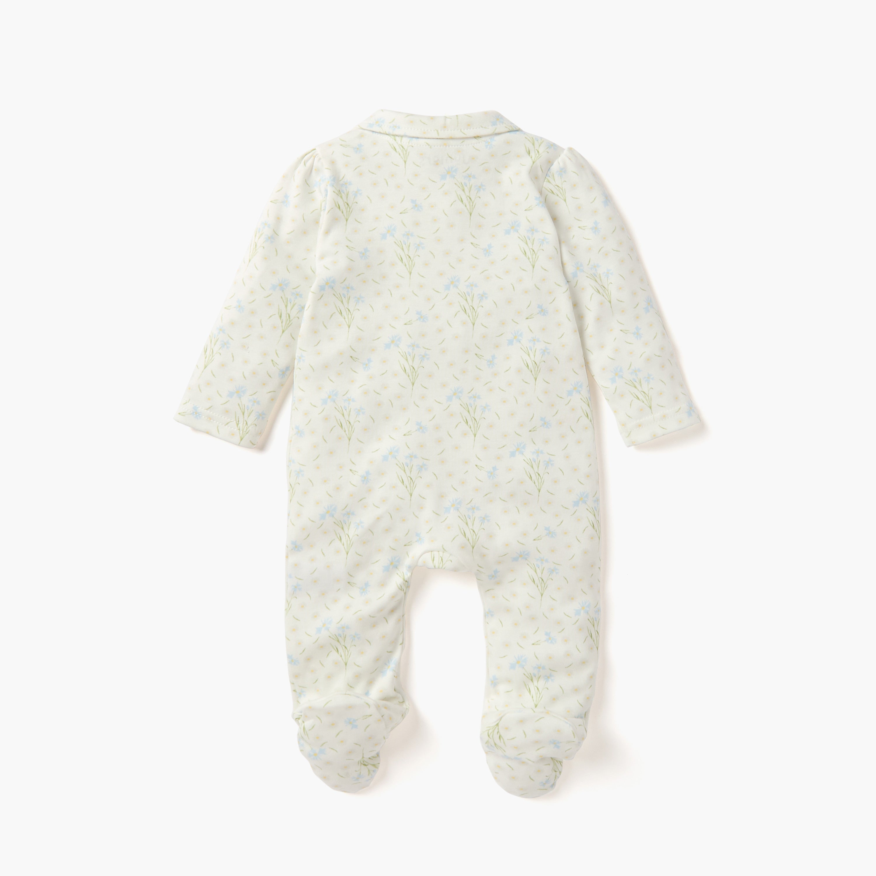 Juniors Printed Sleepsuit with Collar and Zip Closure