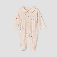 Juniors Cotton Collared Long Sleeves Sleepsuit with Botanical Print-undefined-image-1