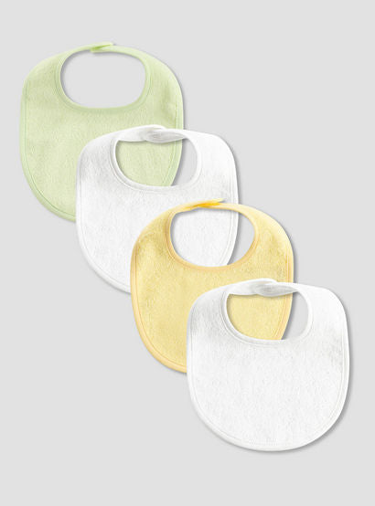 Pack of 4 Juniors Baby Bib with Snap Button Closure-baby-feeding-bibs-image-1