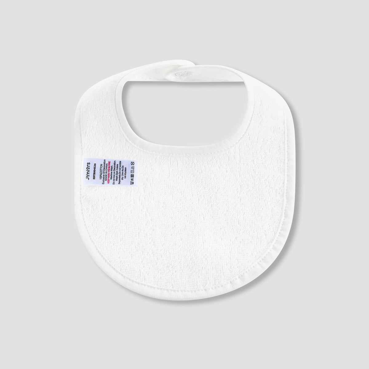 Pack of 4 Juniors Baby Bib with Snap Button Closure