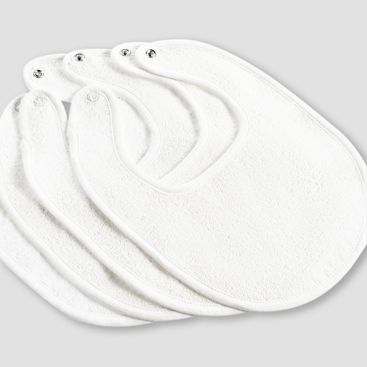 Pack of 4 Juniors Baby Bib with Snap Button Closure