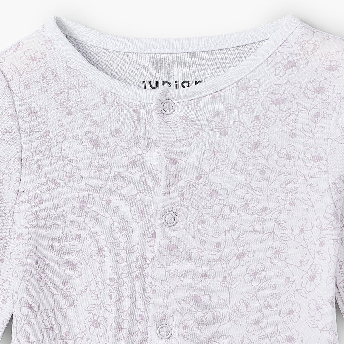 Pack of 3 Juniors Bamboo Cotton Round Neck Long Sleeves Sleepsuit with Print