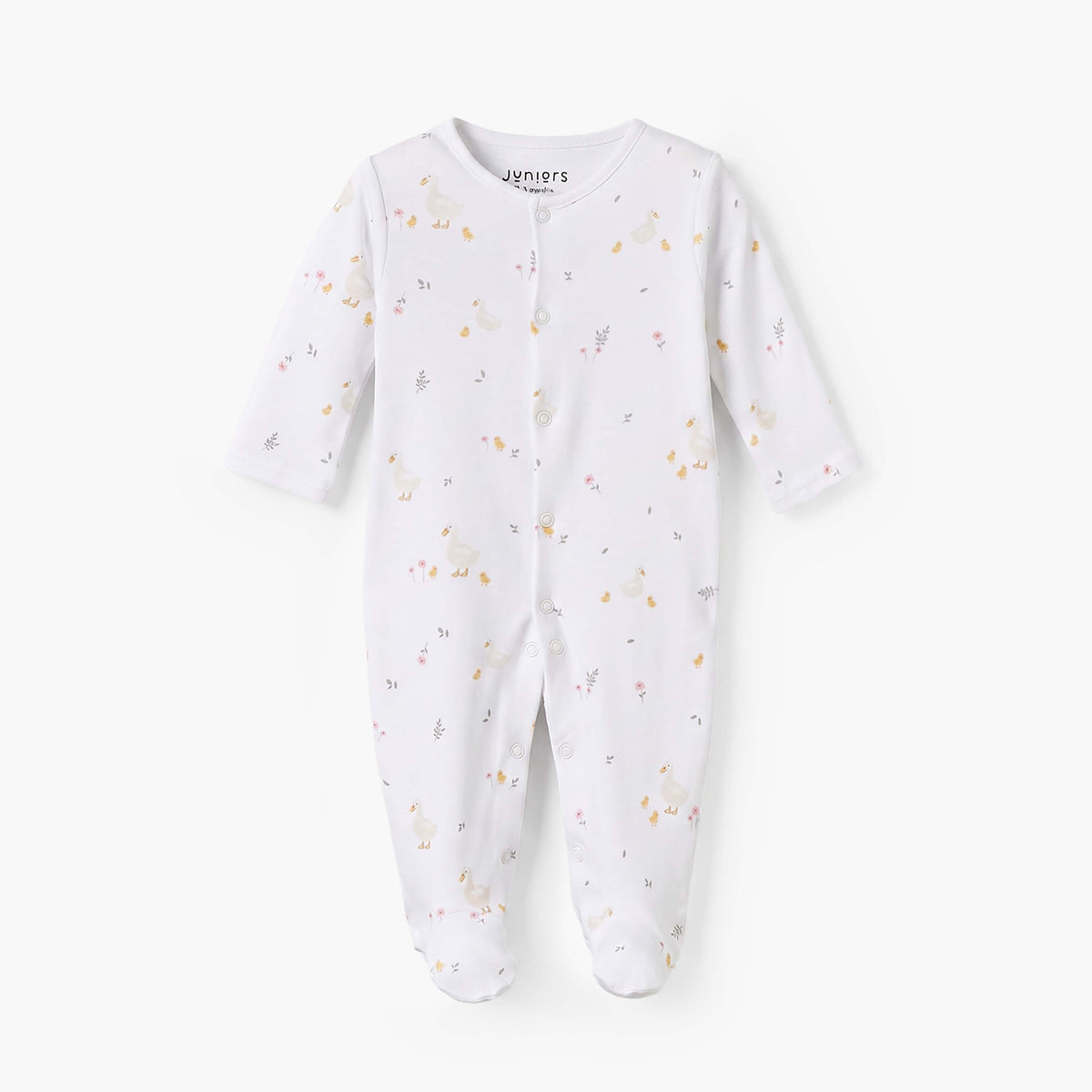 Pack of 3 Juniors Cotton Crew Neck Long Sleeves Sleepsuit with Squirrel Print