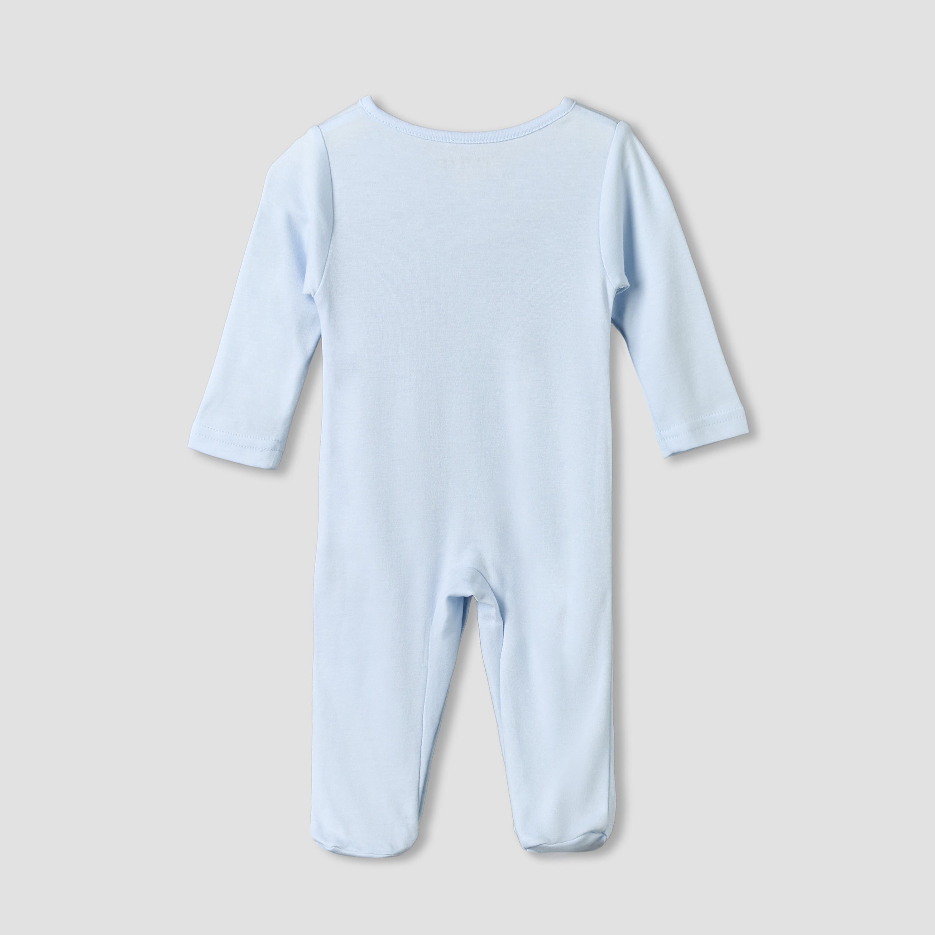 Pack of 3 Juniors Round Neck Long Sleeves Sleepsuit with Sail Boat Print