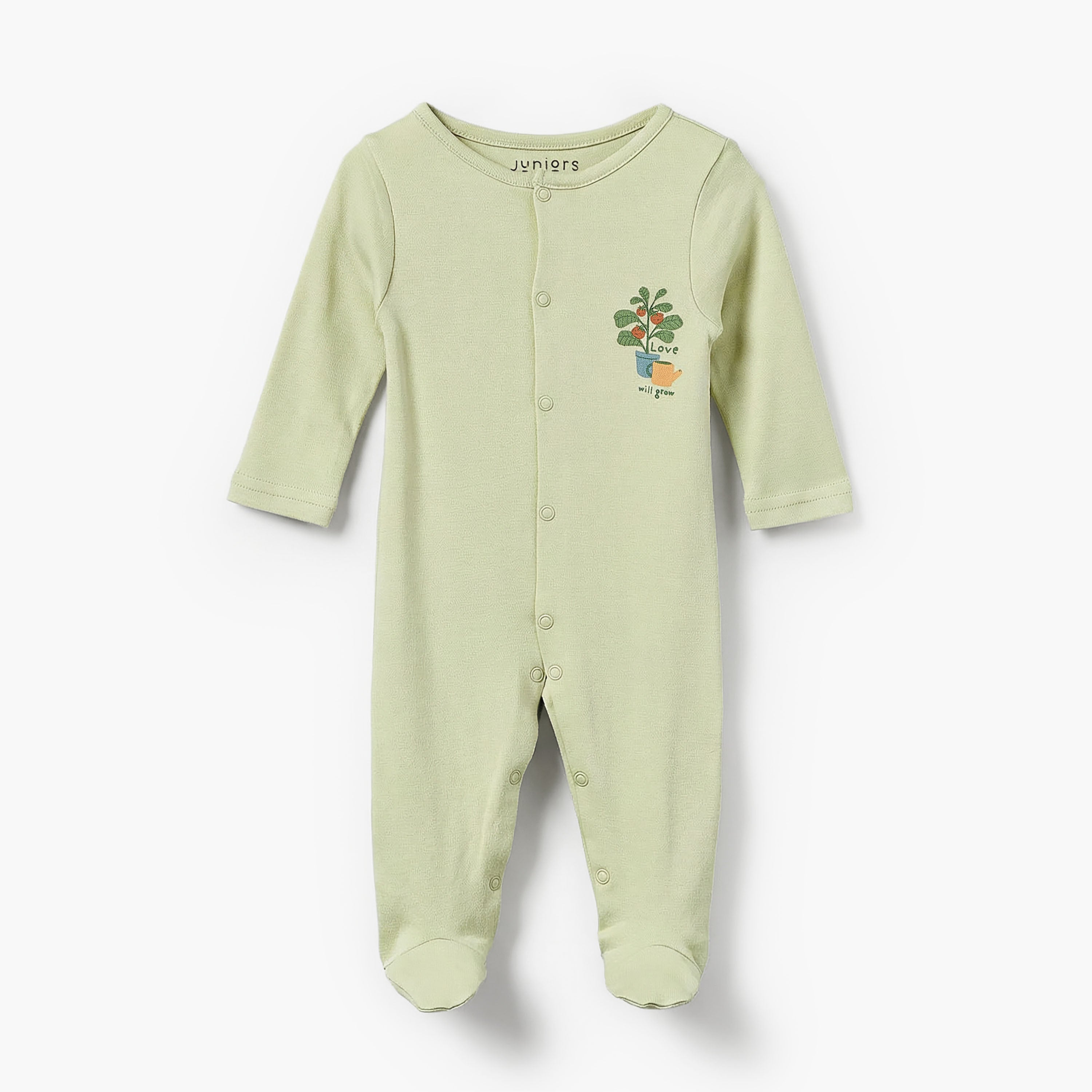 Pack of 3 Juniors Bamboo Round Neck Long Sleeves Sleepsuit with Assorted Print