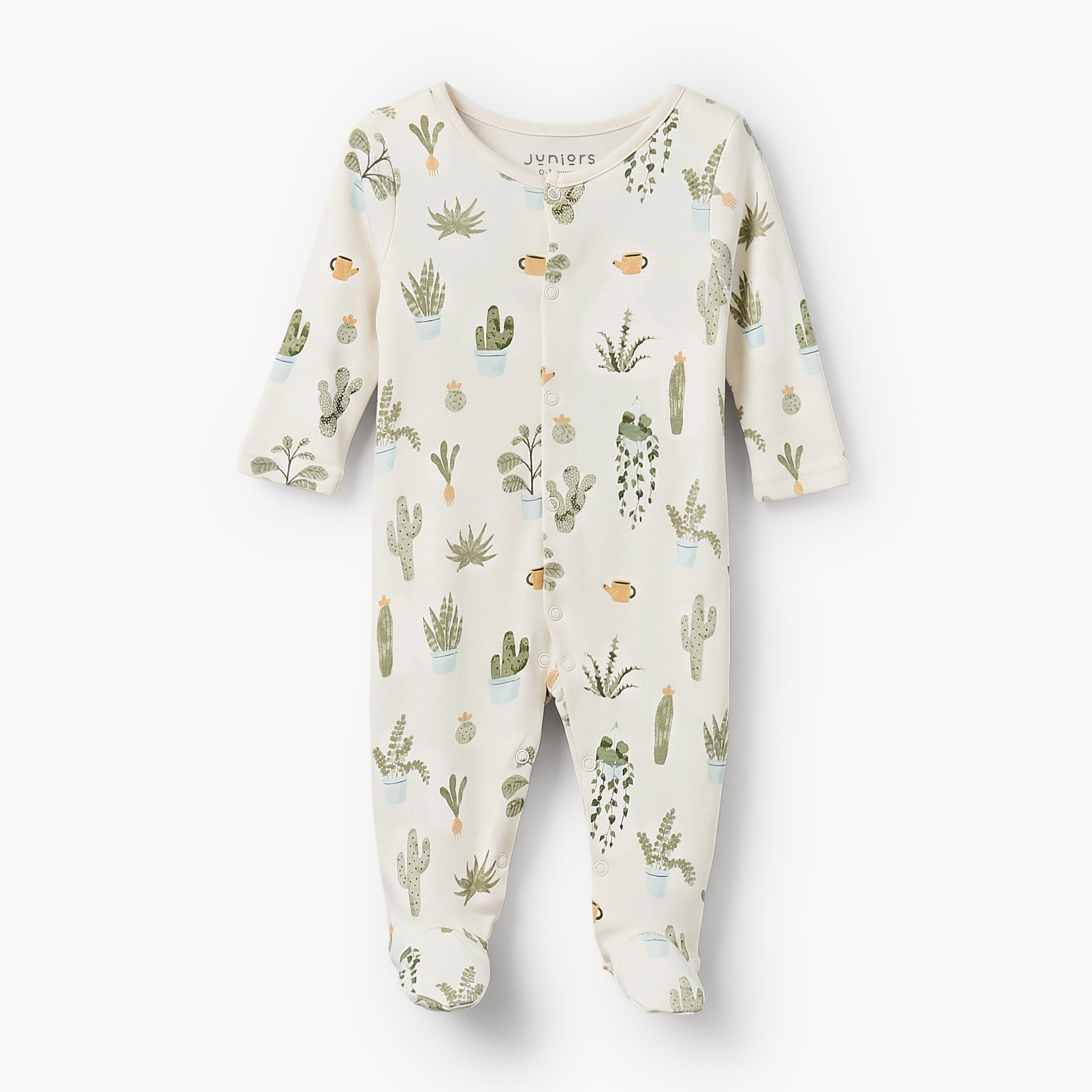 Pack of 3 Juniors Bamboo Round Neck Long Sleeves Sleepsuit with Assorted Print