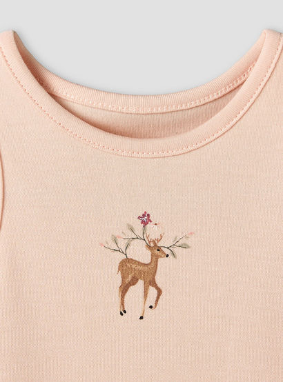 Pack of 5 Juniors Crew Neck Sleeveless Bodysuit with Safari Print-baby-girls-clothing-bodysuits-image-5