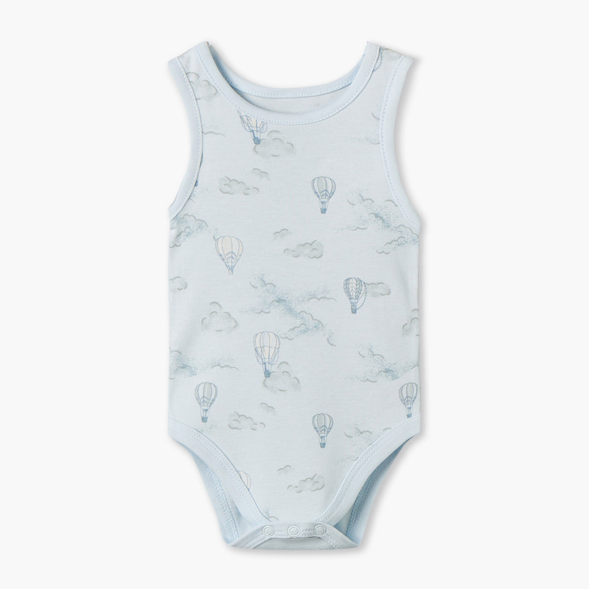 Pack of 5 Juniors Crew Neck Sleeveless Bodysuit with Hot Air Balloon Print