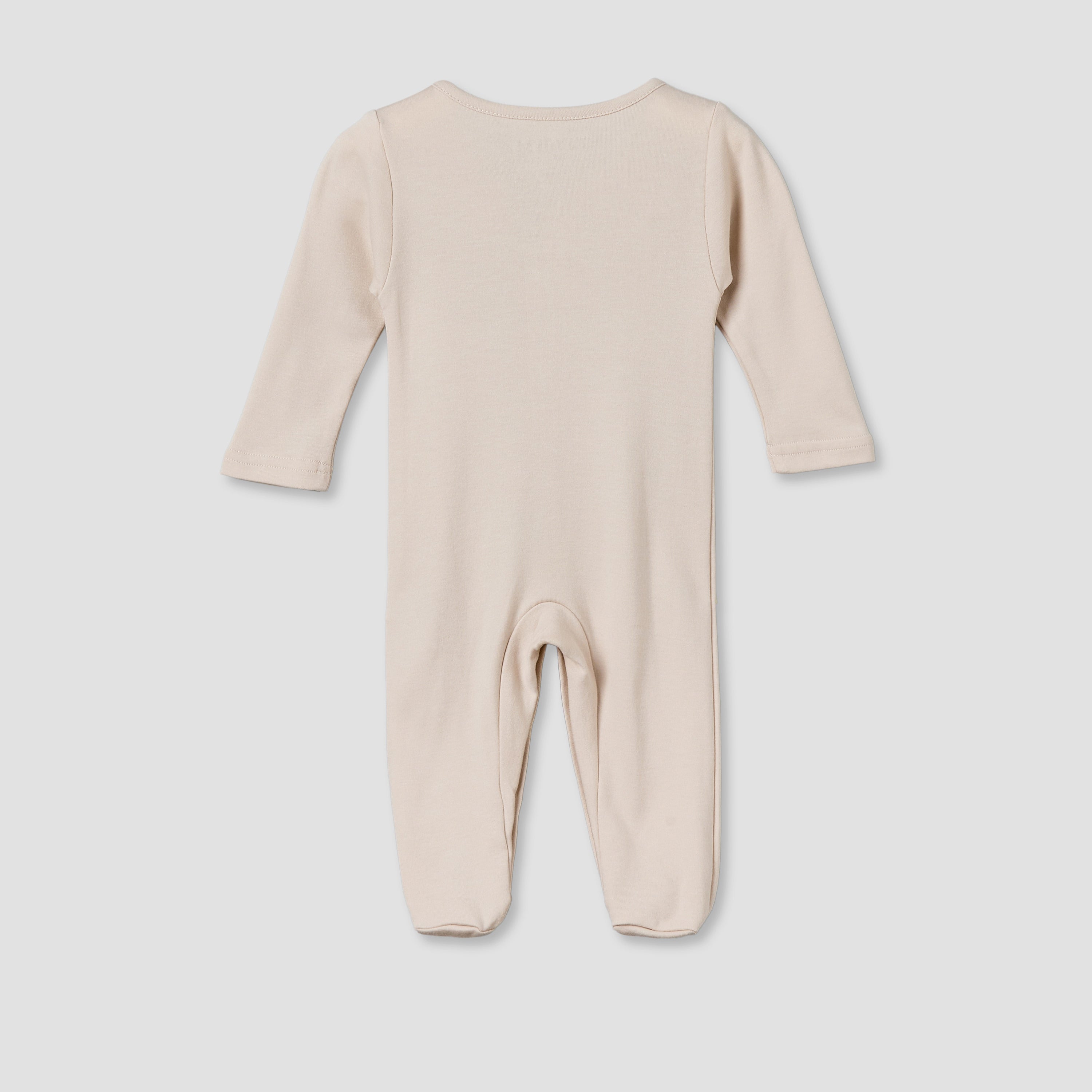 Pack of 3 Juniors Round Neck Long Sleeves Sleepsuit with Button Closure