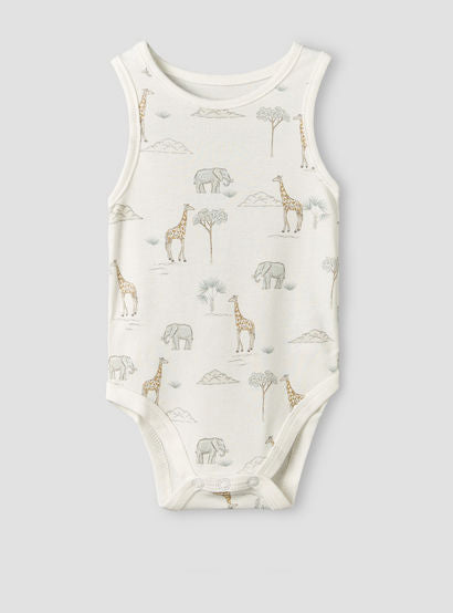 Pack of 5 Juniors Crew Neck Sleeveless Bodysuit with Safari Print-baby-boys-clothing-bodysuits-image-4