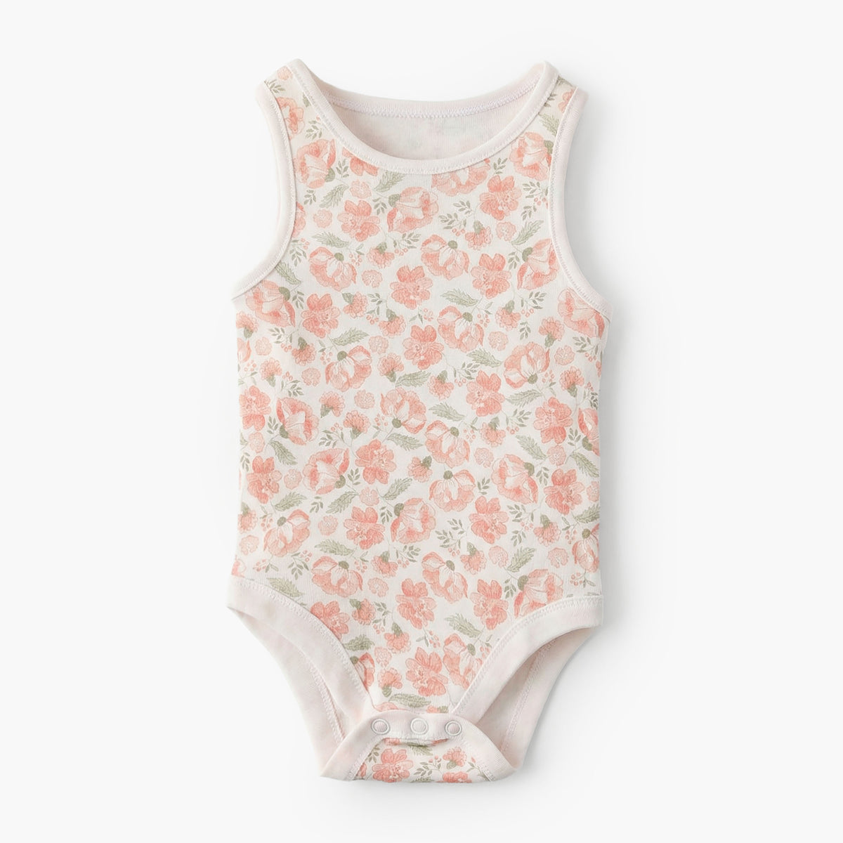 Pack of 7Juniors Bamboo Round Neck Sleeveless Bodysuit with Assorted Print