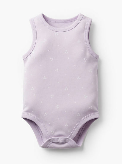 Pack of 7 Juniors Bamboo Cotton Round Neck Sleeveless Bodysuit with Floral Print-baby-girls-clothing-bodysuits-image-2