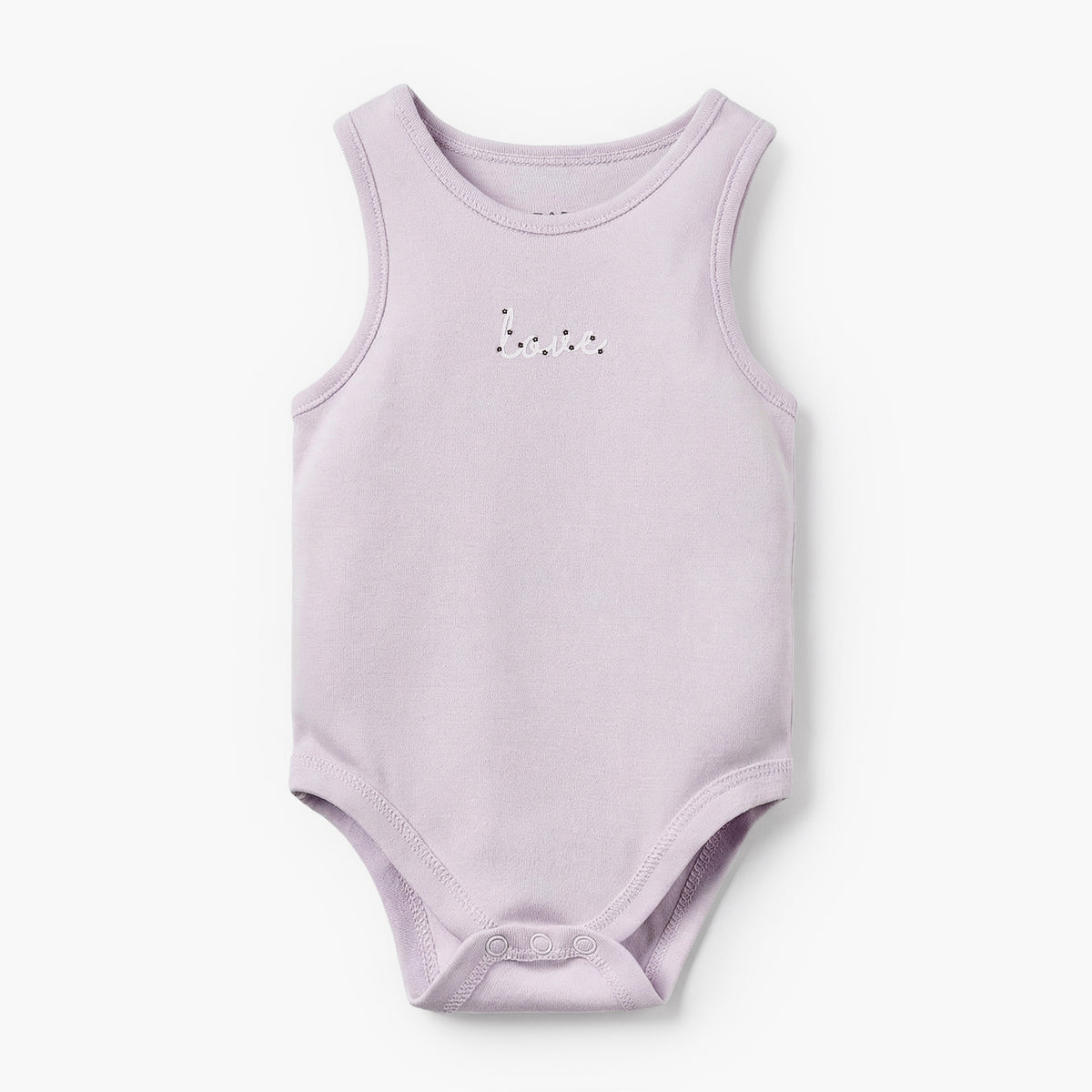 Pack of 7 Juniors Bamboo Cotton Round Neck Sleeveless Bodysuit with Floral Print