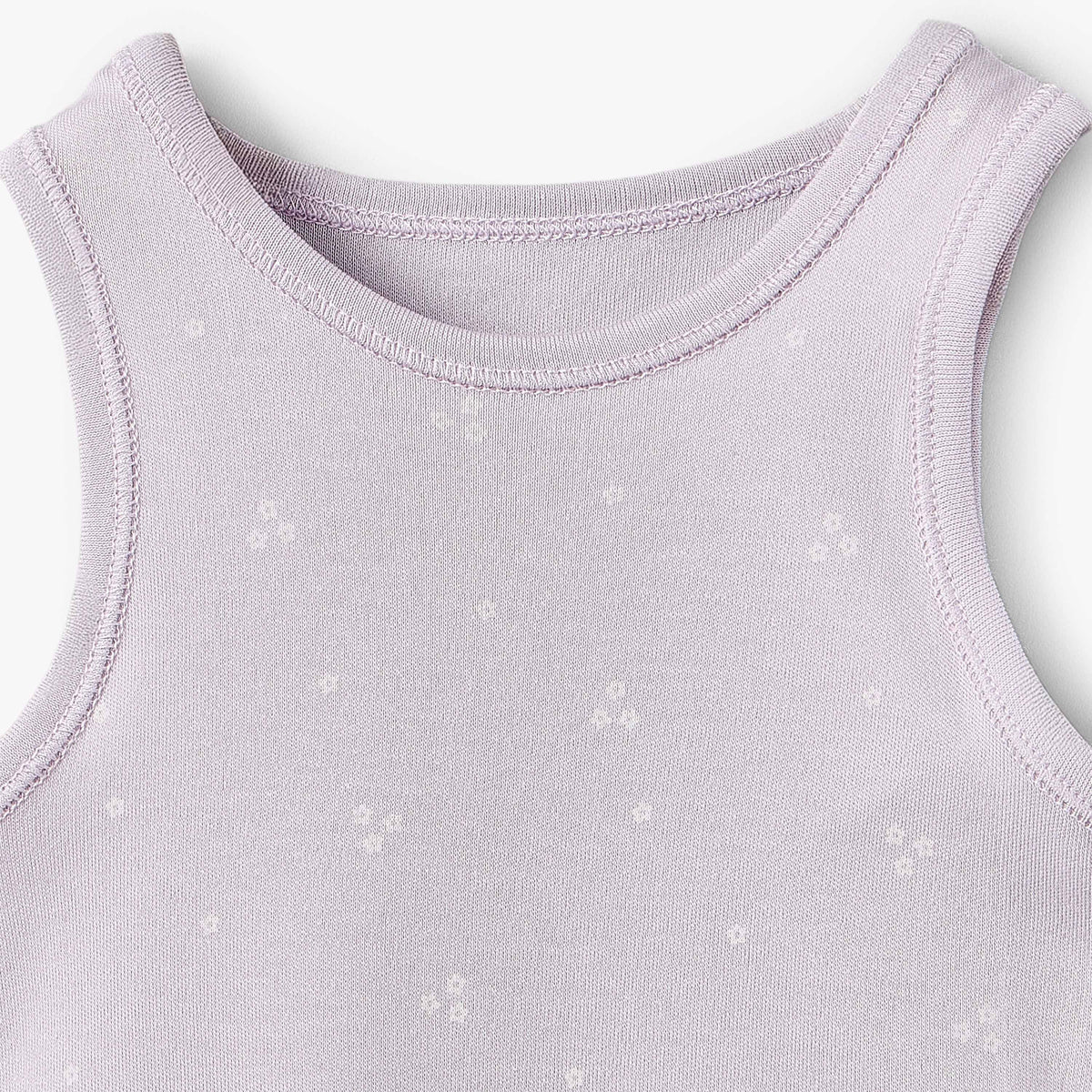 Pack of 7 Juniors Bamboo Cotton Round Neck Sleeveless Bodysuit with Floral Print