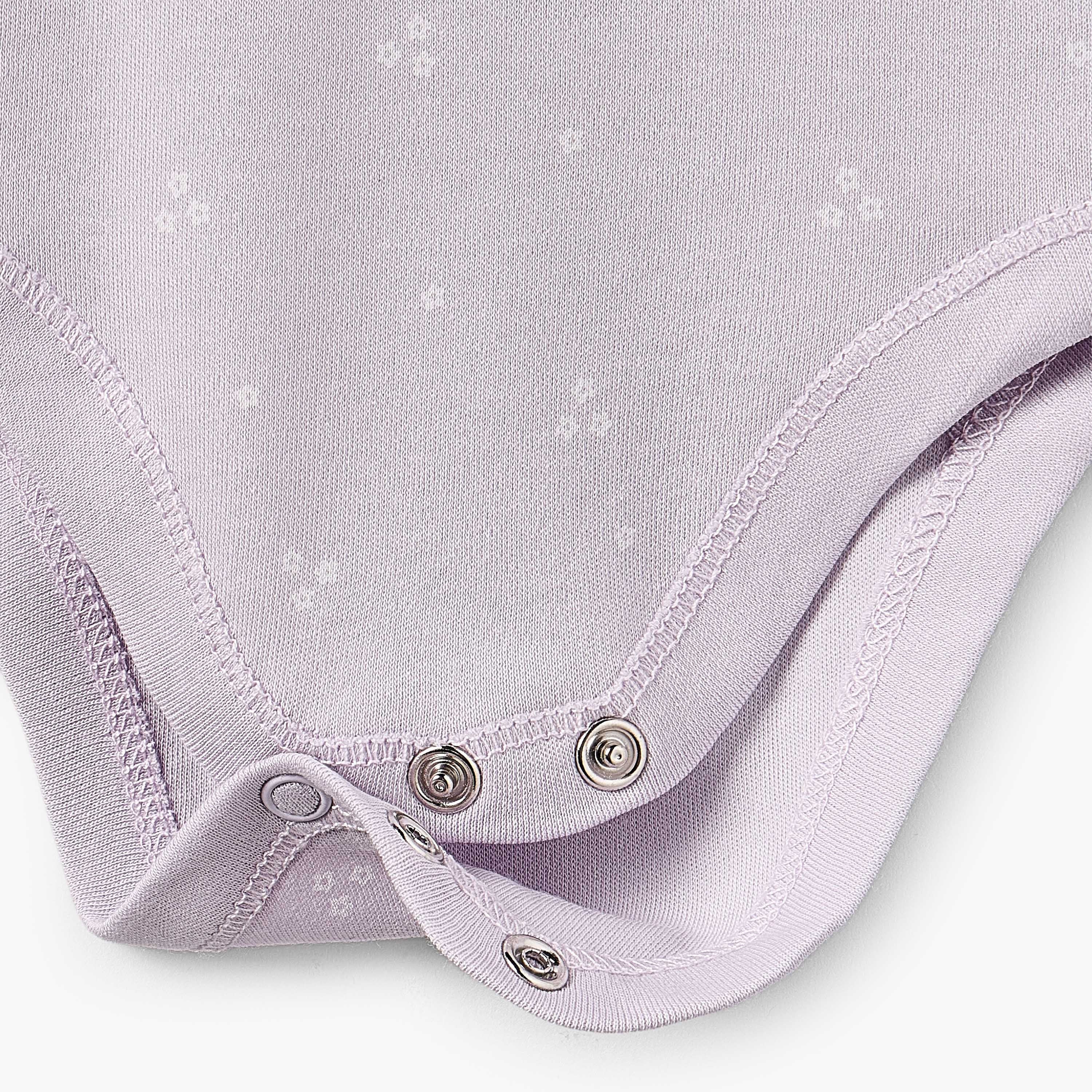 Pack of 7 Juniors Bamboo Cotton Round Neck Sleeveless Bodysuit with Floral Print