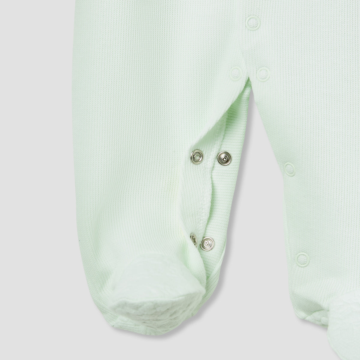 Giggles Collared Neck Sleepsuit with Snap Button Closure - Cotton - Long Sleeves