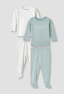 Juniors Pyjama Set with Snap Button Closure - Long Sleeves - Round Neck - Set of 2-undefined-image-1