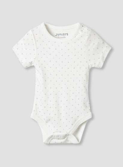 Juniors Round Neck Bodysuit with Snap Button Closure - Short Sleeves - Set of 2-baby-girls-clothing-bodysuits-image-3