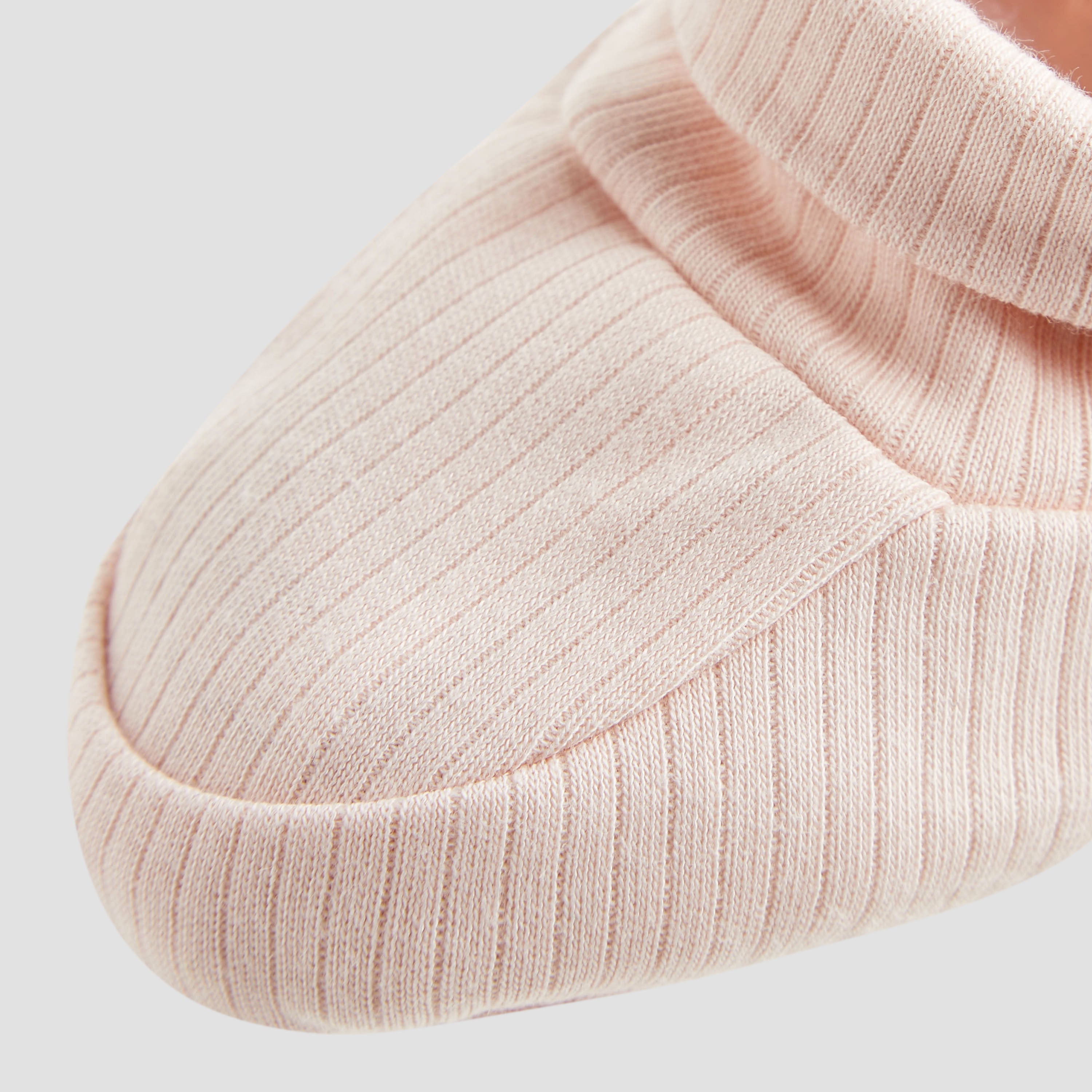Juniors Girls Booties with Ribbed Texture - Soft Fabric - Set of 2