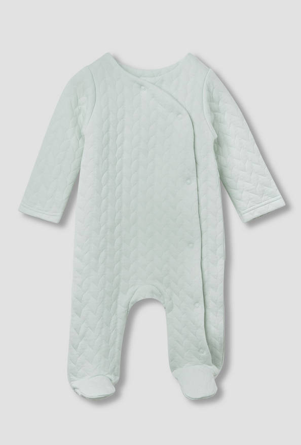 Juniors Jacquard Textured Sleepsuit with Long Sleeves