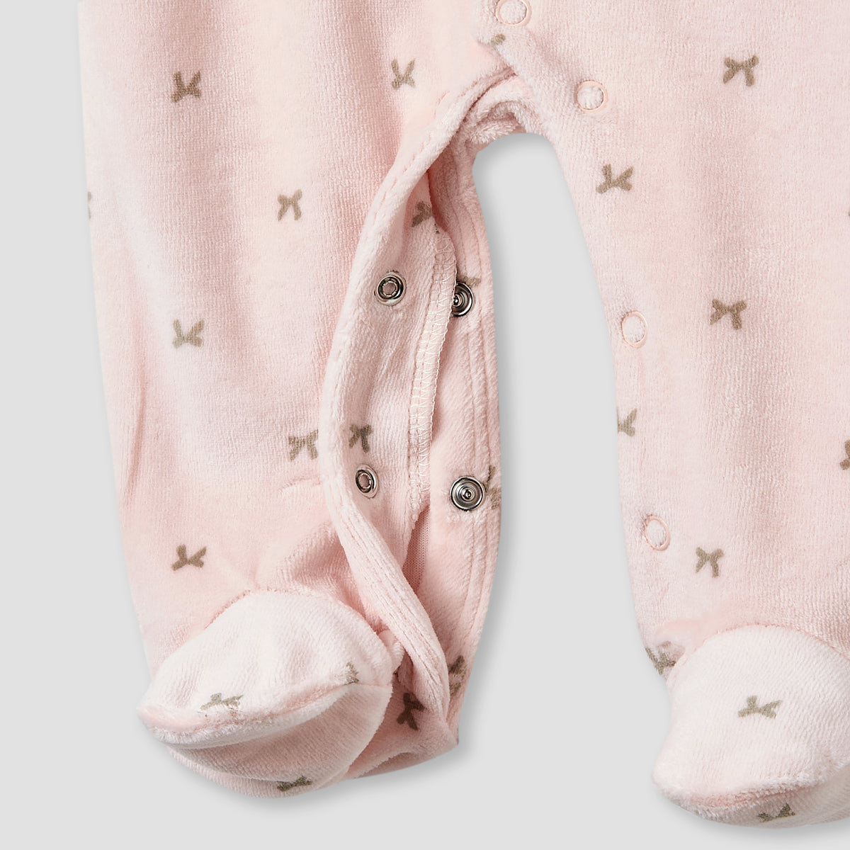 Juniors Crew Neck Sleepsuit with Bow Print- Cotton Blend - Long Sleeves