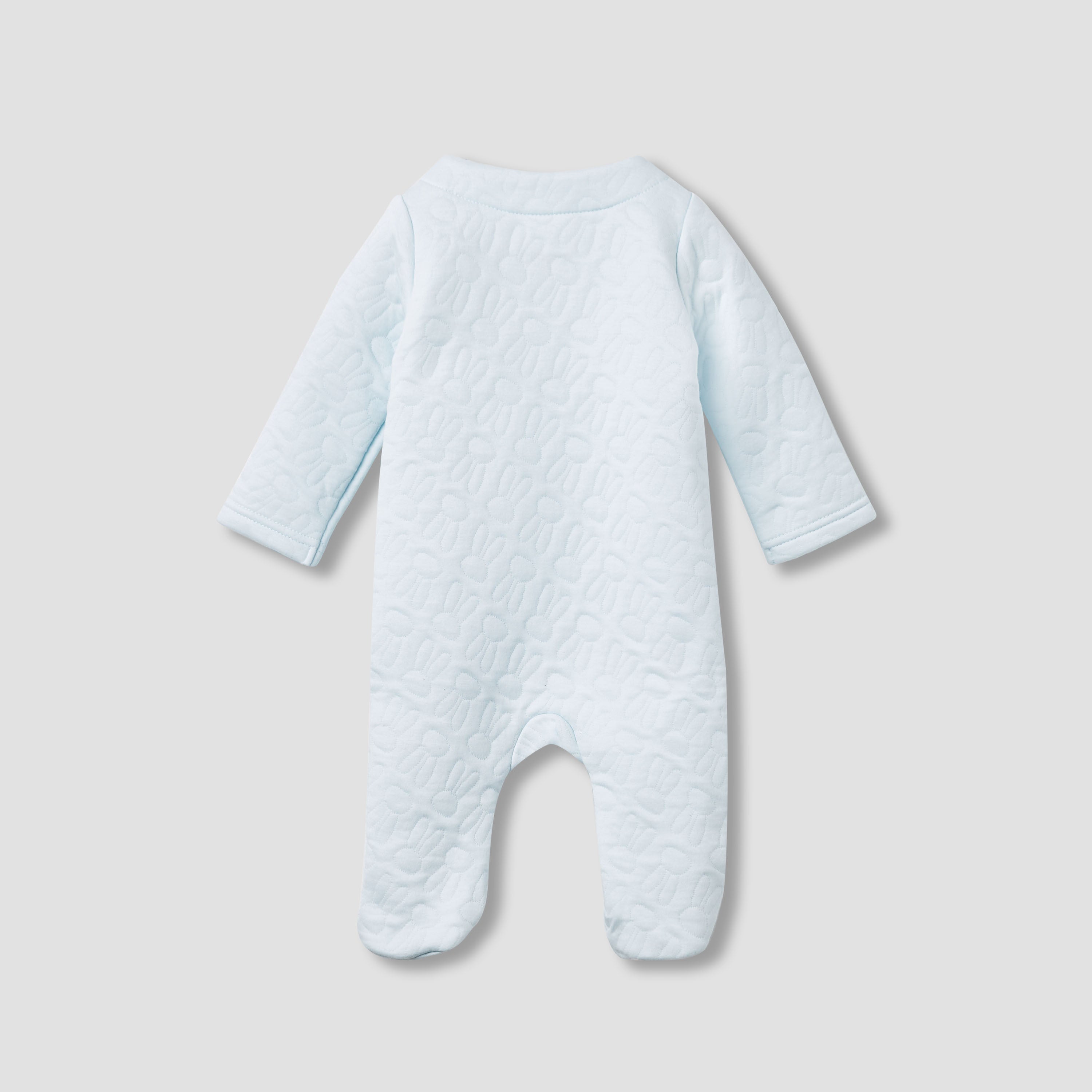 Juniors Bunny Jacquard Padded Sleepsuit with Long Sleeves