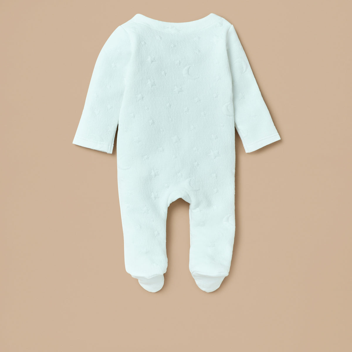 Giggles Jacquard Padded Closed Feet Sleepsuit with Button Closure