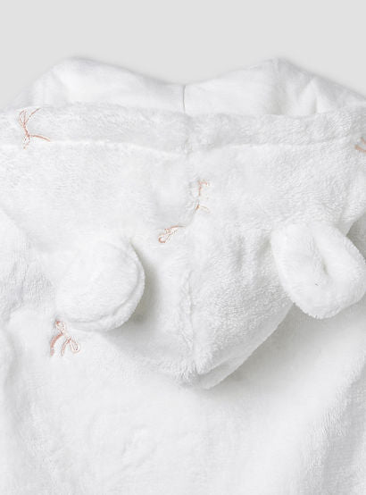 Juniors Hooded Sleepsuit with Bow Embroidery - Polyester - Long Sleeves-baby-girls-clothing-nightwear-sleepsuits-image-5