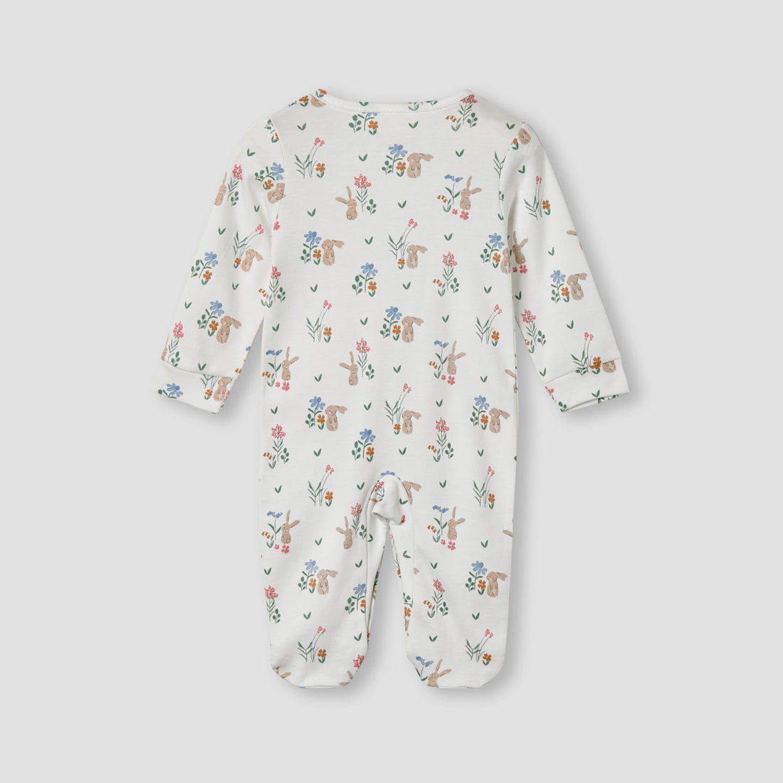 Juniors Bunny Print Sleepsuit with Long Sleeves