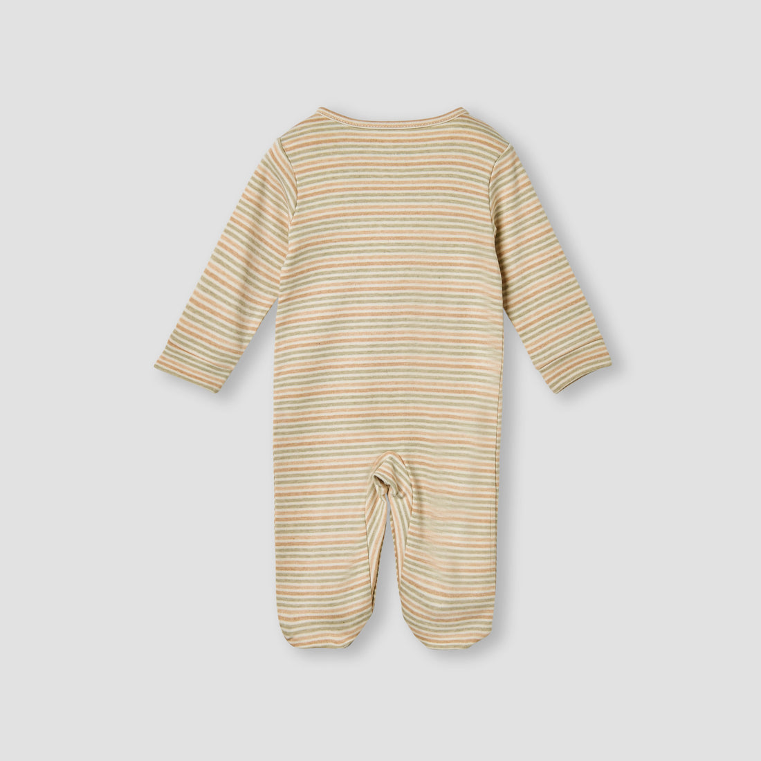 Juniors Striped Closed Feet Sleepsuit with Long Sleeves