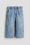 Wide leg paper bag jeans