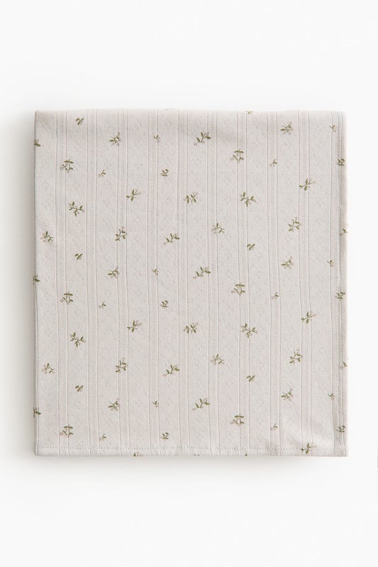 Pointelle-knit baby blanket