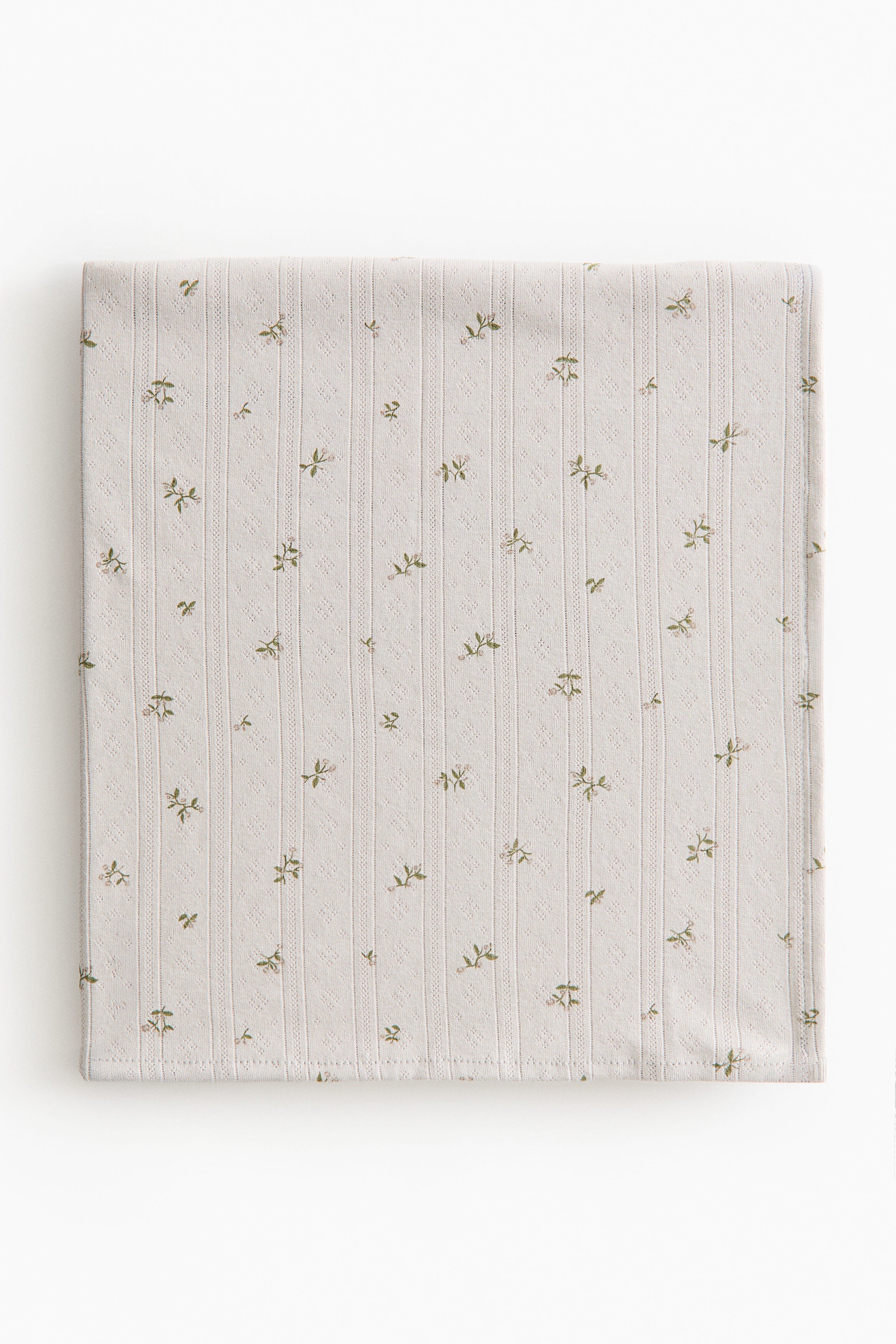 Pointelle-knit baby blanket
