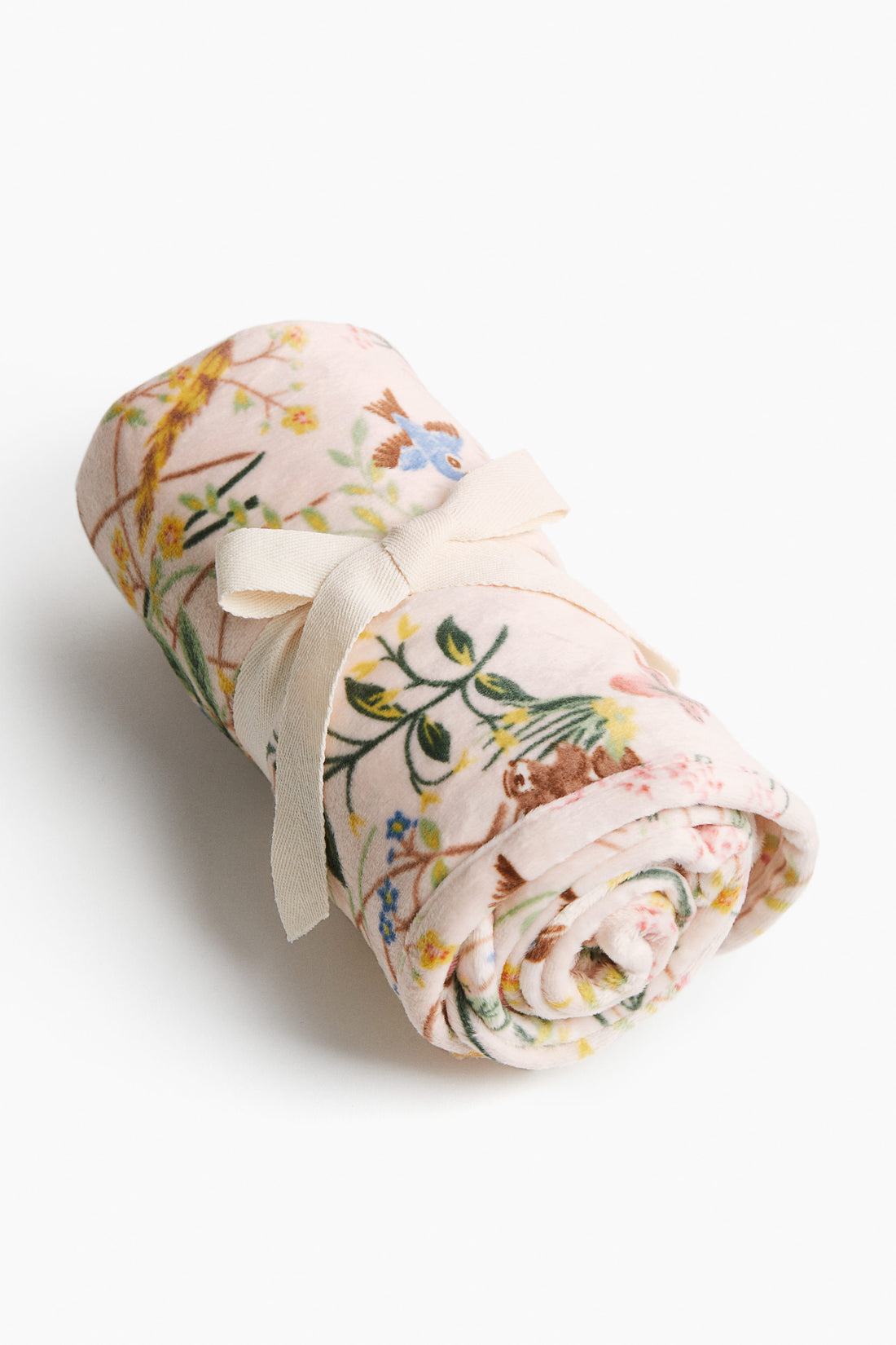Patterned fleece baby blanket