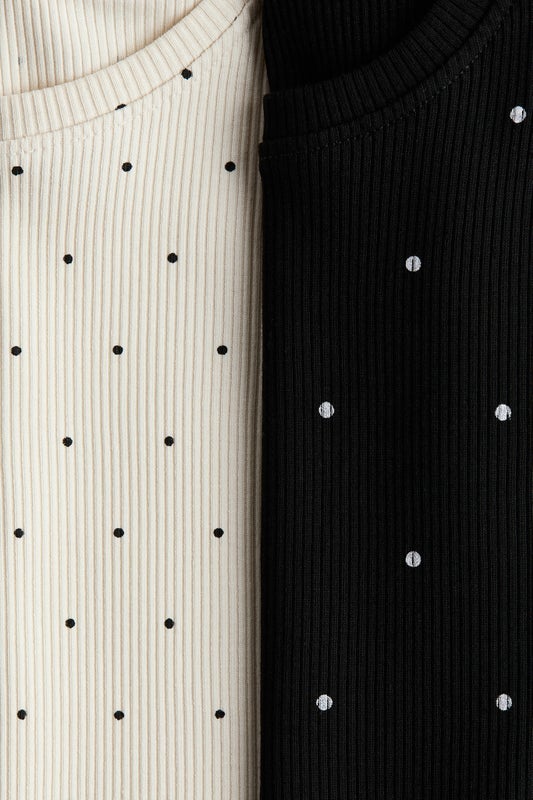 2-pack flounce-trimmed tops