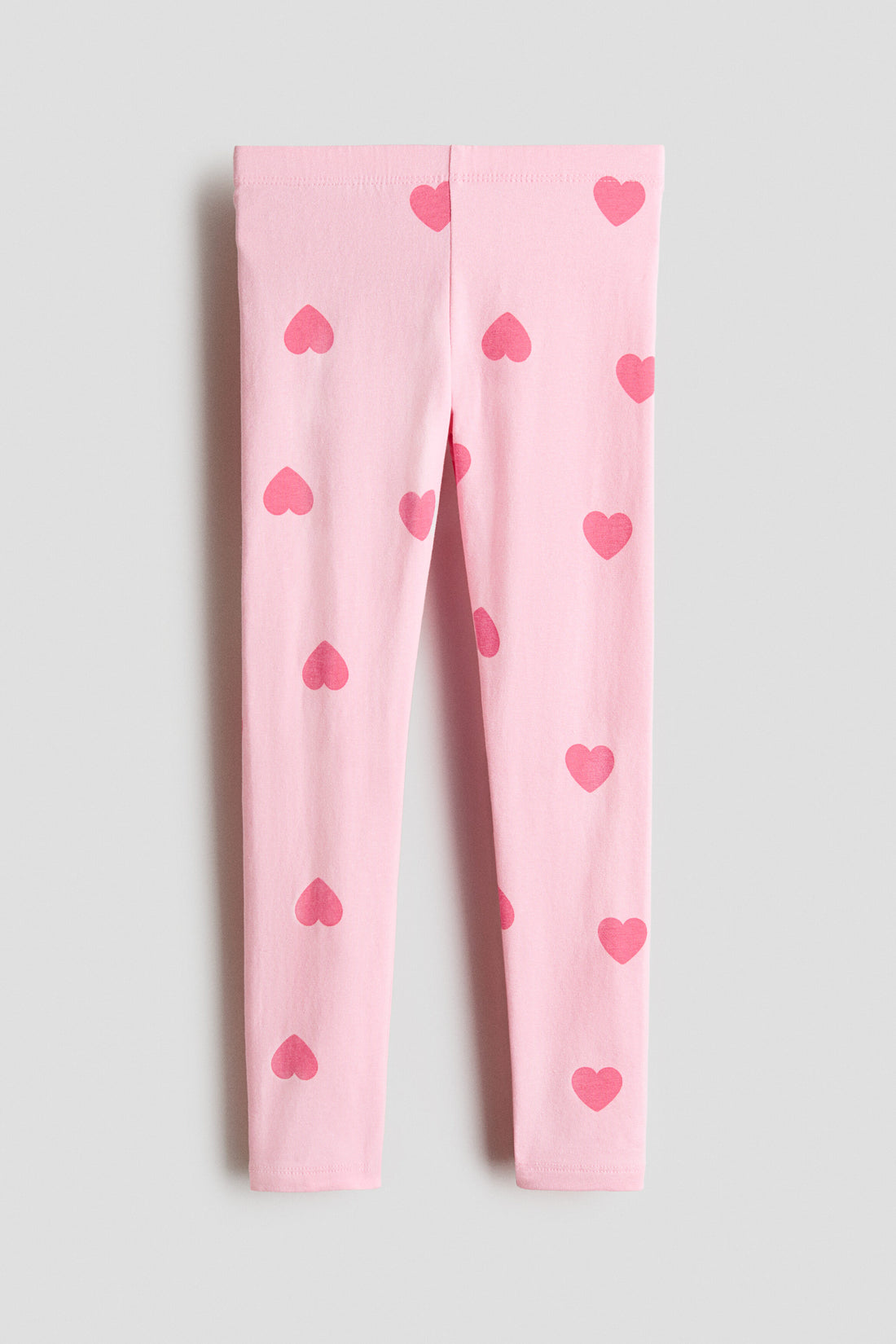 Cotton leggings - Light Pink Hearts 2 / 1.5-2 Years