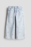 Printed Wide Leg Jeans