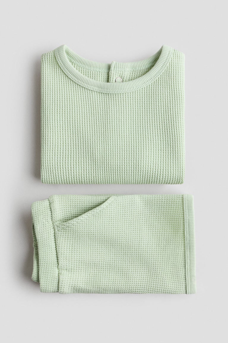 2-piece waffled cotton set Image 2 of 3