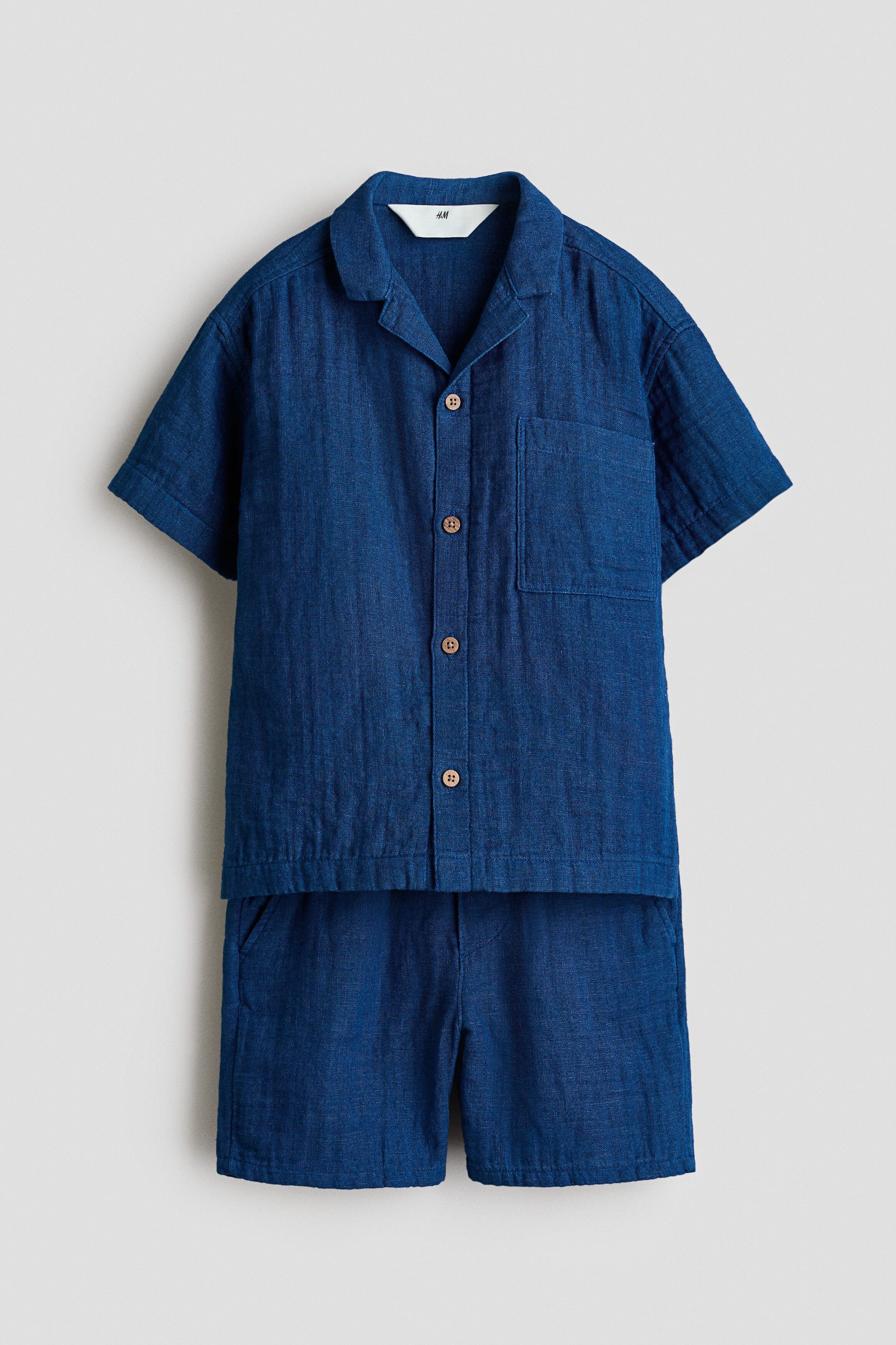 2-piece cotton muslin set - Dark Blue / 2-3 Years