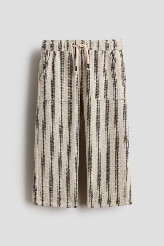 Textured pull-on trousers