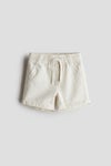 Linen-blend shorts