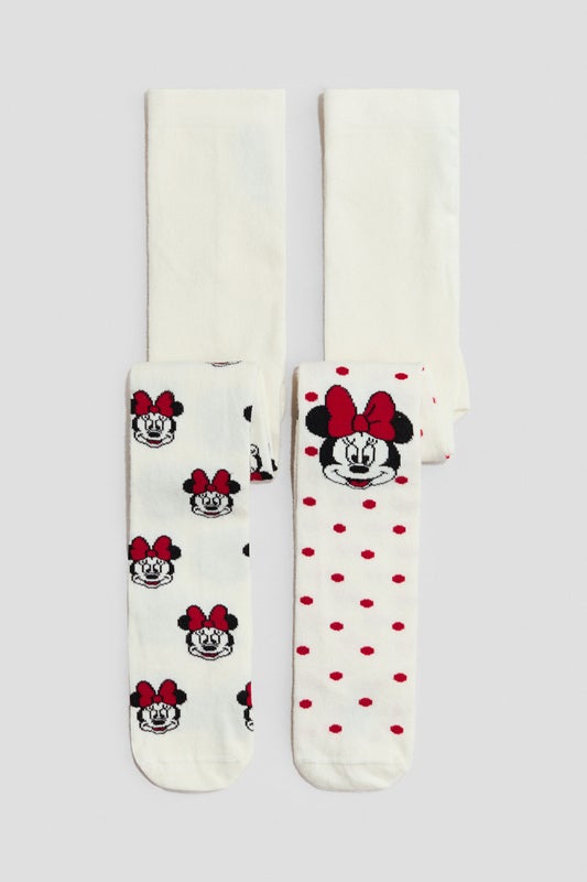 2-pack jacquard-knit tights