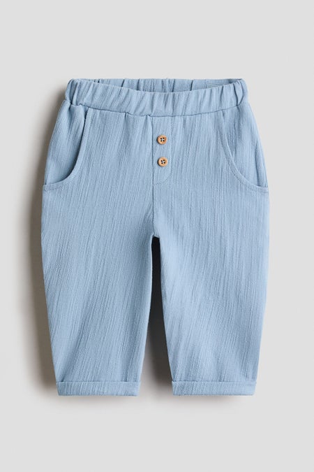 Textured jersey trousers