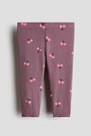 Printed cotton leggings