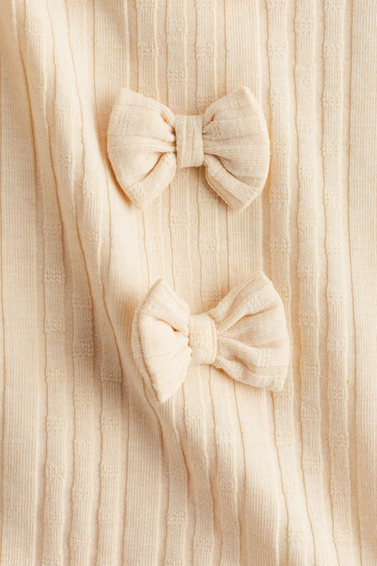 2-piece knitted bow-detail set