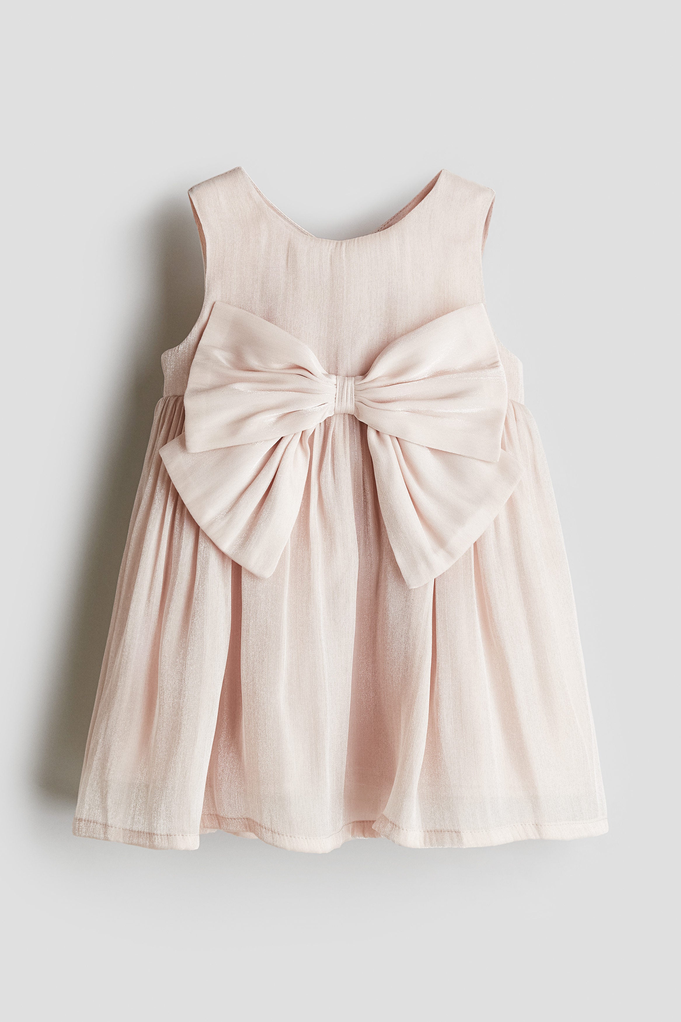 Bow-detail organza dress