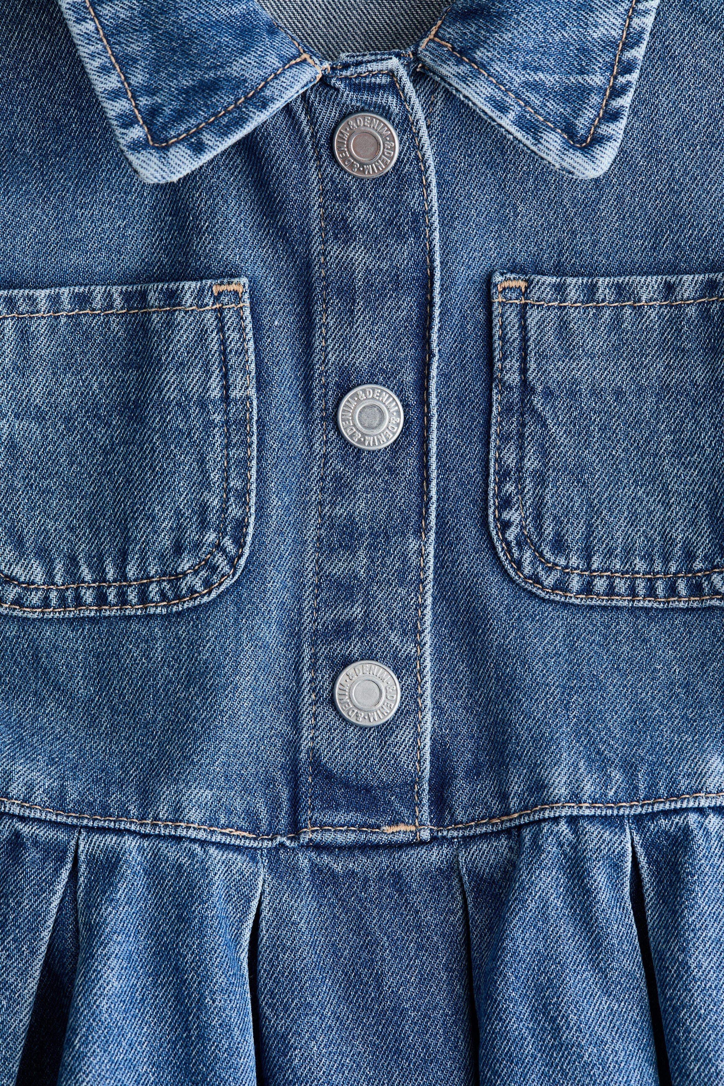 Collared denim dress