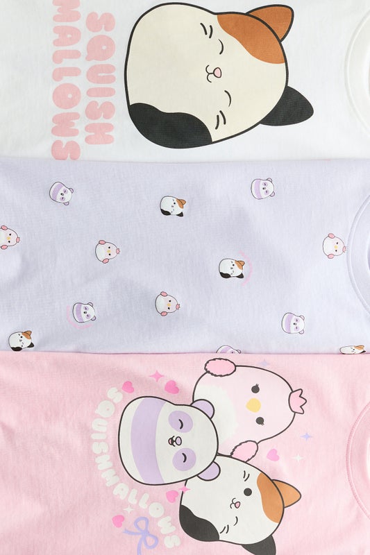 3-pack printed jersey tops